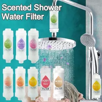 Душевая насадка для купания, ароматический фильтр на входе, удаление остаточного хлора, VC, бытовой косметический фильтр для воды, насадка для душа земляничный