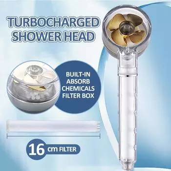 Душевая насадка с турбонаддувом, фильтром 16 см и коробкой для фильтра. Наборы для душа высокого давления с дождевой насадкой, шлангом и держателем для ванной комнаты. Silicone Brush