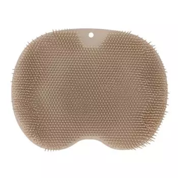 Душевая щетка для ног с присосками, мягкая, нескользящая, складная, чистящая, массажная, коричневая коричневый