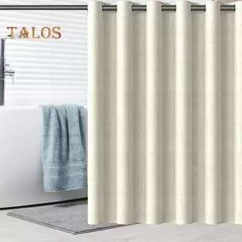 Душевая занавеска для штанги Проходной толстый материал Водонепроницаемый без проколов Простая установка Уход Отель Кемпинг Ванная комната Автофургоны Душевая занавеска 180x180cm серый