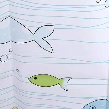 Душевая занавеска из толстого пластика, водонепроницаемая, мультяшная, для ванной, с плесенью, душевая занавеска