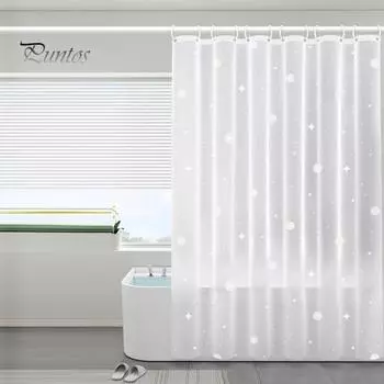 Душевая занавеска с крючками Водонепроницаемая, прочная, легко моется, с различными принтами, быстросохнущая, светопроницаемая, устойчивая к плесени душевая подкладка E
