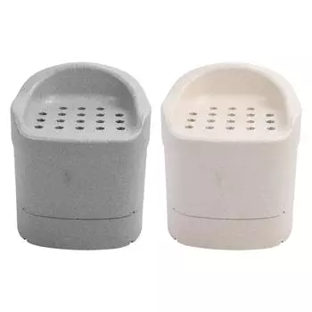 Душевое кресло со спинкой и дренажными отверстиями, противоскользящее, прочное, из вспененного полипропилена, для ванной комнаты, для беременных Gray