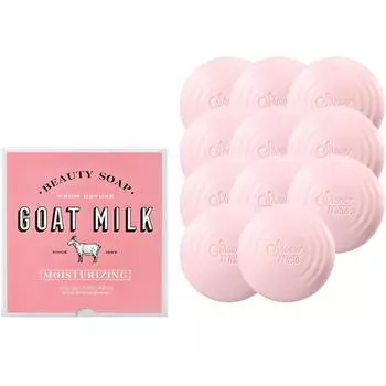 Душевое мыло для ванны с козьим молоком, клубника, 90 г, 12 шт.