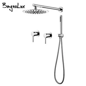 Душевой комплект настенный смеситель для душа 8/10/12 дюймов набор для душа скрытая душевая система с дождевой головкой 8 inch