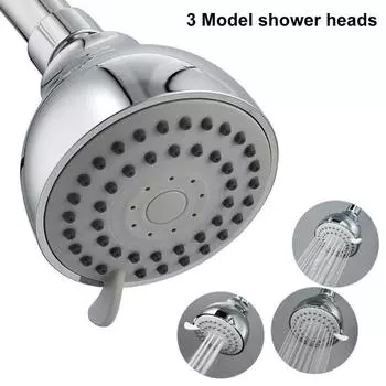 Душевой распылитель с силиконовым водовыпуском, препятствующим засорению, 3 режима подачи воды, защита от протечек