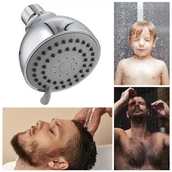 Душевой распылитель Yousheng с силиконовым водовыпуском, устойчивым к засорению, 3 режима подачи воды, герметичная душевая лейка с возможностью регулировки потока воды серебряный
