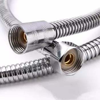 Душевой шланг Садовые шланги Ванная комната Черный/серебристый SUS 1.5/2M Draw Home. Трубы длинные 304 сантехнические гибкие фитинги удлинительная труба 1.5M&DN32 серебряный