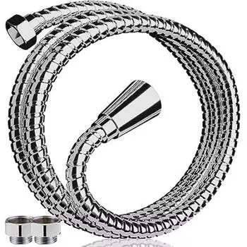 Душевой шланг со смесителем Совместим с 12 отечественными производителями Комплект адаптеров Замена душевой головки Совместим с японскими стандартами серебряный