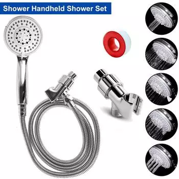 Душевые головки 5 режимов регулируемые душевые головки высокого давления ручные с 5-футовым шлангом для универсальной ванной комнаты душевые принадлежности новые