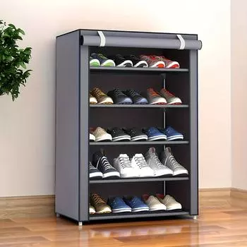 Dust-proof Shoe Cabinet Economical Multi-layer Steel Tube Assembly Dust-proof Shoe Cabinet | for Student Dormitories and Home Storage 6 Layers
