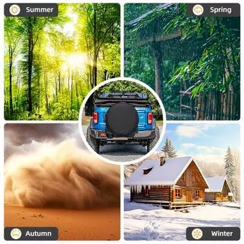 Dust-proof Spare tire cover Waterproof Tire Cover Case Portable Auto Wheel Tire Storage Bags RV S чёрный