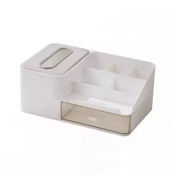Dustproof Desktop Storage Box Space Saving Tissue Box Simple Sundry Storage Basket Dormitory
