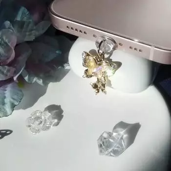 Dustproof Metal Butterfly Phone Dust Plug Anti-Dust Charm Phone Dust Plug Phone Accessories