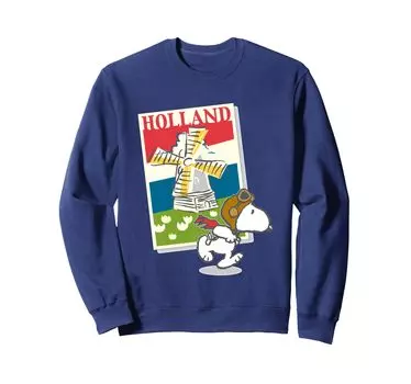 Dutch peanuts snoopy sweatshirt синий