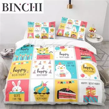 Duvet Cover Cute Cartoon Animal King For Kids Girls Boy Teen Gift Cute Dinosaur Dog Comforter Cover Microfiber Bedding Bedroom EU single(135x200cm)