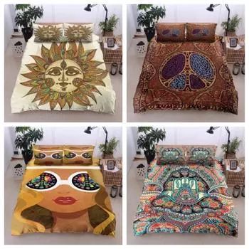 Duvet Cover Set Tmarc Tee Awesome Night Black and White Wolves Bedding Cover Pillowcase Single 135x200cm