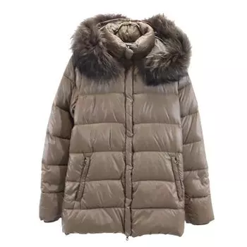 DUVETICA Down jacket 40 Brown Fur hood Women Used