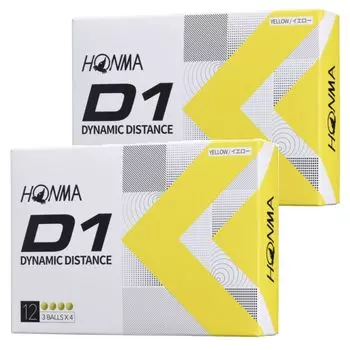 Дюжина мячей для гольфа Honma D1 BT2201 2 дюжины 24 мяча для гольфа Honma BT2201 2022 года Модель Желтая карточка магазина включена [2 комплекта] D-1 *Оригинал