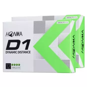 Дюжина мячей для гольфа Honma D1 BT2201 GR Green из 2 предметов, 2 дюжины по 24 мяча, в комплекте оригинальная карточка магазина [2 комплекта]