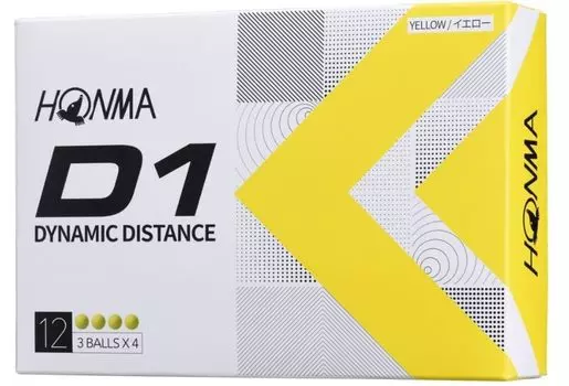 Дюжина мячей для гольфа Honma D1 BT2201 из 2 предметов 2 дюжины 24 мяча HONMA Honma Golf Tee Set [2 комплекта] + (желтый)