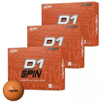 дюжина мячей для гольфа Honma D1 Spin Honma Golf Honma HONMA SPIN Мяч для гольфа 2023 оранжевый BT2301 3 дюжины 36 мячей в комплекте карточка магазина [3 комплекта] D-1 Original оранжевый