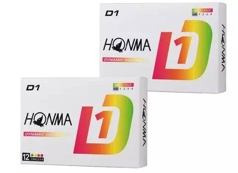Дюжина мячей для гольфа Honma Golf D1 2024 года, модель BT2401, набор из 2 дюжин мячей для гольфа HONMA, 24 мяча [2 комплекта] +