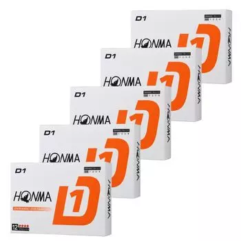 Дюжина мячей для гольфа Honma Golf D1, модель 2024 BT2401, оранжевые, в комплекте официальная карточка магазина мячей [5 комплектов] (60 Шариков) оригинал (5) оранжевый