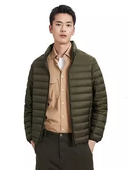 DUZTELYI Пуховик Легкий Ветрозащитный Холодостойкий Пуховик Легкий Пуховик с Сумкой Для Хранения DU490 Мужской (Л, Зеленый) зелёный