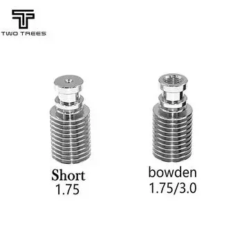 ДВА ДЕРЕВА Радиатор с прямой нитью Боудена для V6 J-образный экструдер Wade 1,75 мм/3,0 мм Запчасти для 3D-принтеров Аксессуары на короткое и большое расстояние