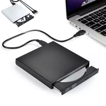 DVD-ROM внешний оптический привод USB 2,0 CD/DVD-ROM CD-RW плеер записывающее устройство тонкий читатель портативный рекордер для портативного компьютера с ОС Windows серый