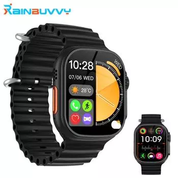 DW09 Rainbuvvy новые Bluetooth 4G телефонные часы NFC водонепроницаемые с длительным временем ожидания 2,01 дюйма HD экран WIFI умные часы чёрный