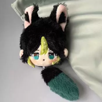 Два юаня, оригинальный Бог вокруг Тинари, большая голова, плюшевая маленькая подвеска, плюшевая кукла, брелок для ключей разноцветный