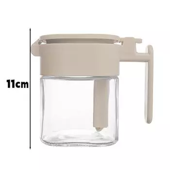 Два в одном Банка для специй Количественный контейнер для хранения специй Прочная коробка для специй Кухонные принадлежности бежевый