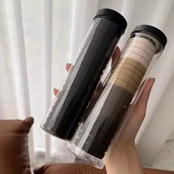 Двадцать штук высокоэластичных, прочных и бесшовных колец для волос. Twenty pack