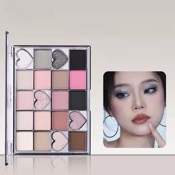 Двадцатицветная палитра теней для век, высококачественные перламутровые матовые горячие девушки могут сочетать тени для век и макияж по своему желанию.