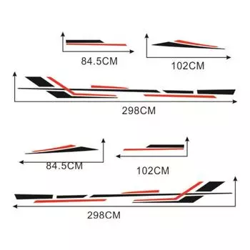 Две боковые полосы Графика Виниловые наклейки Наклейки Наклейки на автомобиль Для кемпера Автодома Прицепа