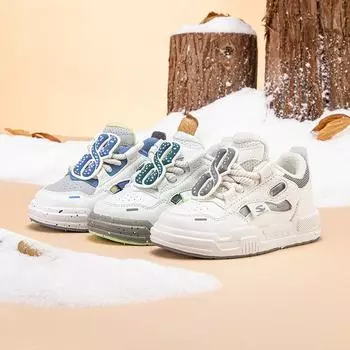 Две хлопковые студенческие зимние новые флисовые кроссовки для мальчиков повседневная обувь спортивная обувь для детей старшего и среднего школьного возраста 27