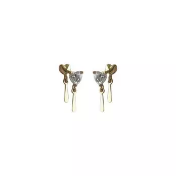 Две маленькие серьги Love с пайетками и милым темпераментом в японском и корейском стиле