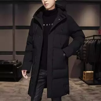 Две открытые хлопчатобумажные куртки средней и длинной длины с хлопчатобумажной подкладкой, утолщенные для сохранения тепла и упитанные, повседневная хлопчатобумажная подкладка. M