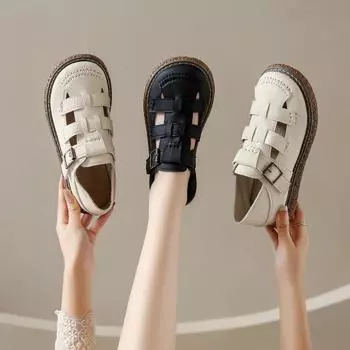 Две повседневные туфли с выемками, женские летние и осенние, мягкие дышащие сандалии с отверстиями, туфли Mori Lazy Shoes, женские, модные женские туфли 35