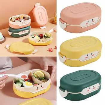 Две сетки для студентов, офисных работников, герметичные контейнеры для еды Bento Box, контейнеры для еды для детей розовый
