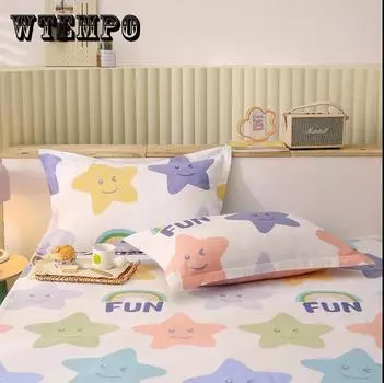 Две упаковки хлопковых наволочек для спальни, двойная одинарная наволочка, основной чехол