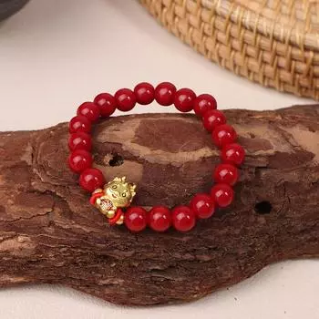 Двенадцать браслетов со знаком зодиака Браслет с драконом Один круг Песок Золотой дракон Аксессуары