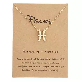 Двенадцать созвездий женское ожерелье Рождественский маленький подарок кулон ожерелье орнамент