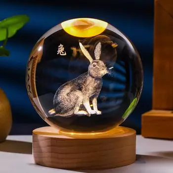 Двенадцать Зодиакальных Орнаментов Дракон Кристалл Фэн-Шуй 3D Удача Удача Молитва о Денежной Удаче Финансовая Удача Молитва Хрустального Шара Вход Увеличение Удачи