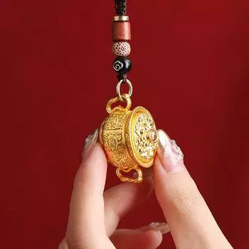Двенадцать зодиаков имитация латуни сокровищница вращающаяся для мужчин и женщин подвесное украшение автомобильный брелок кулон Sheep