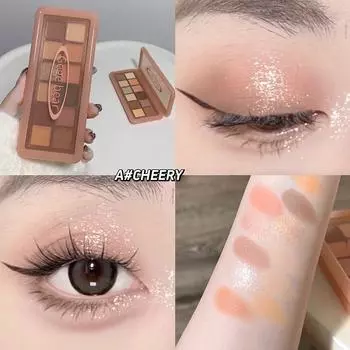 Двенадцатицветная палитра теней для век, натуральный матовый макияж теней землистого цвета с низкой насыщенностью