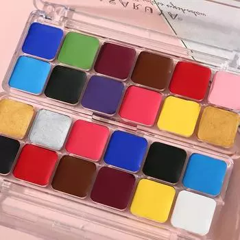 Двенадцатицветный лоток для теней для век, масляный цвет, секс-цвет лица, представление, танцевальный макияж на Хэллоуин, один диск 01#