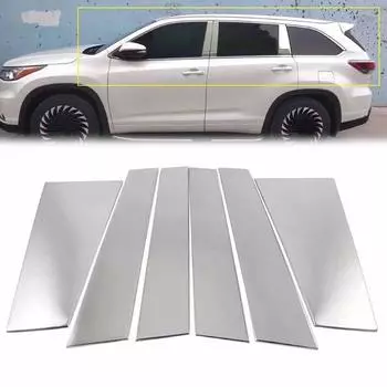 Дверь автомобиля, окно, колонна, стойка, накладка, хромированная Стайлинг для Toyota Highlander Kluger 2014 2015 2016 2017 2018 2019